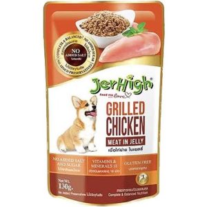 پوچ جرهای سگ با طعم مرغ گریل شده در ژله 130 گرمی